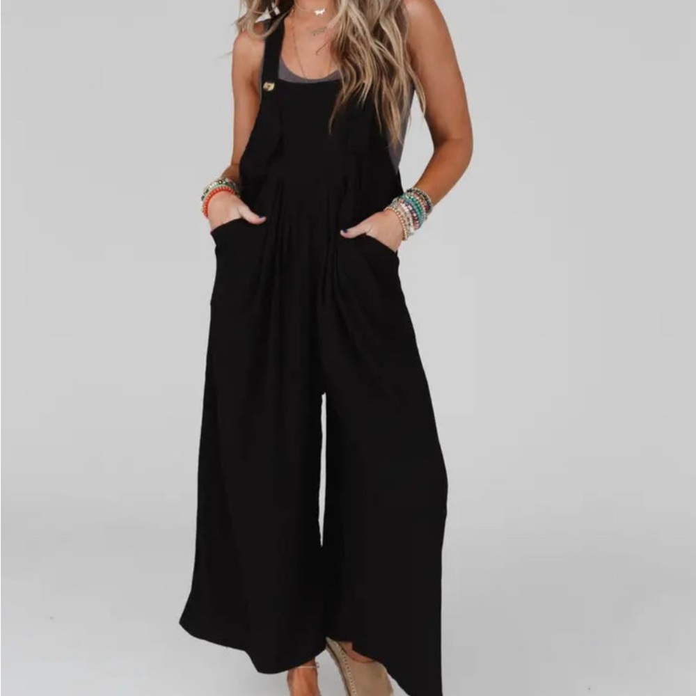 Cassie Wide Leg Jumpsuit - Black